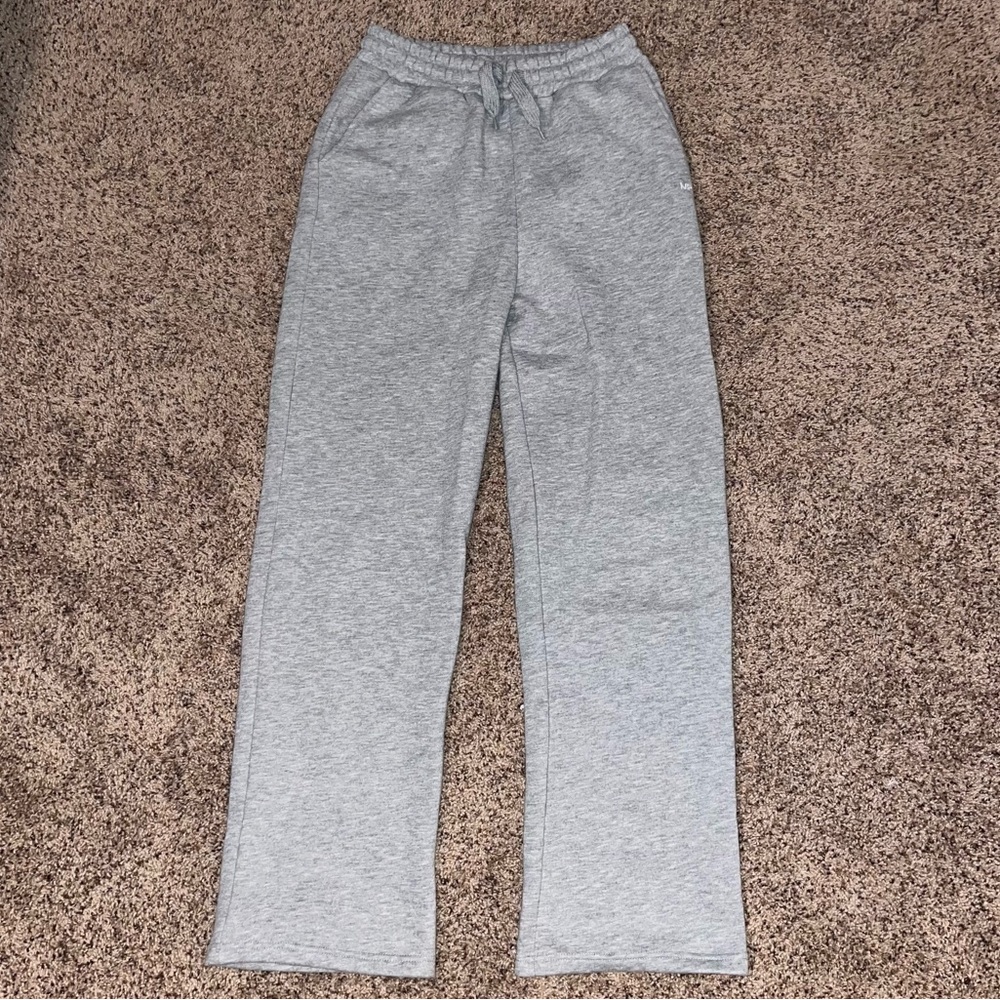 Grey Straight Leg Sweatpants - Picture 4 of 5